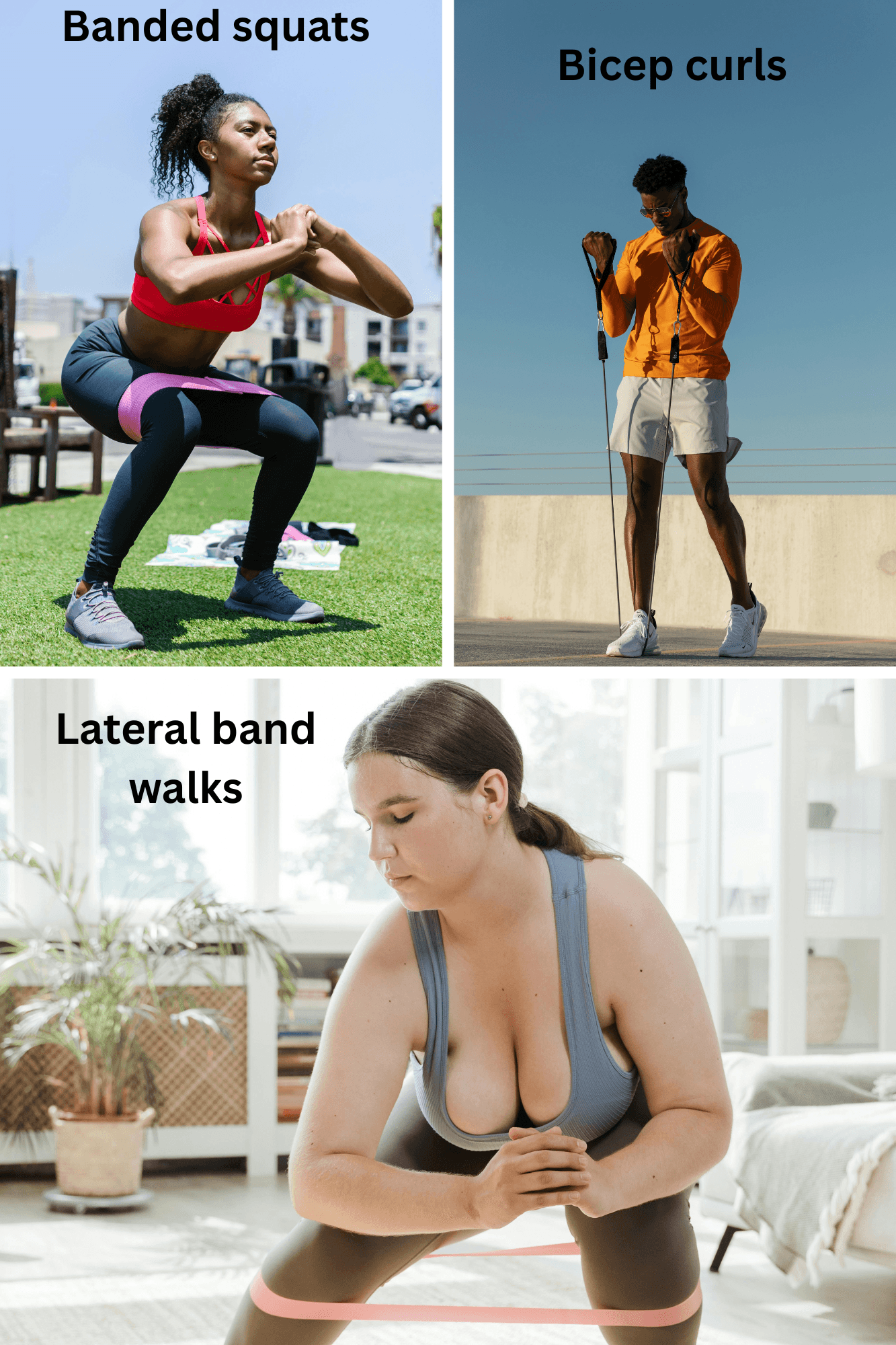 Resistance band strength training for women