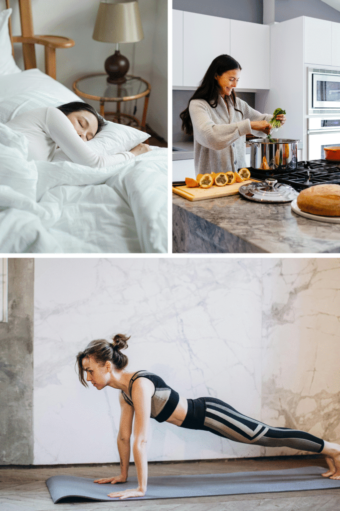 Sleep, nutrition, and exercise as the foundation instead of relying on too many supplements