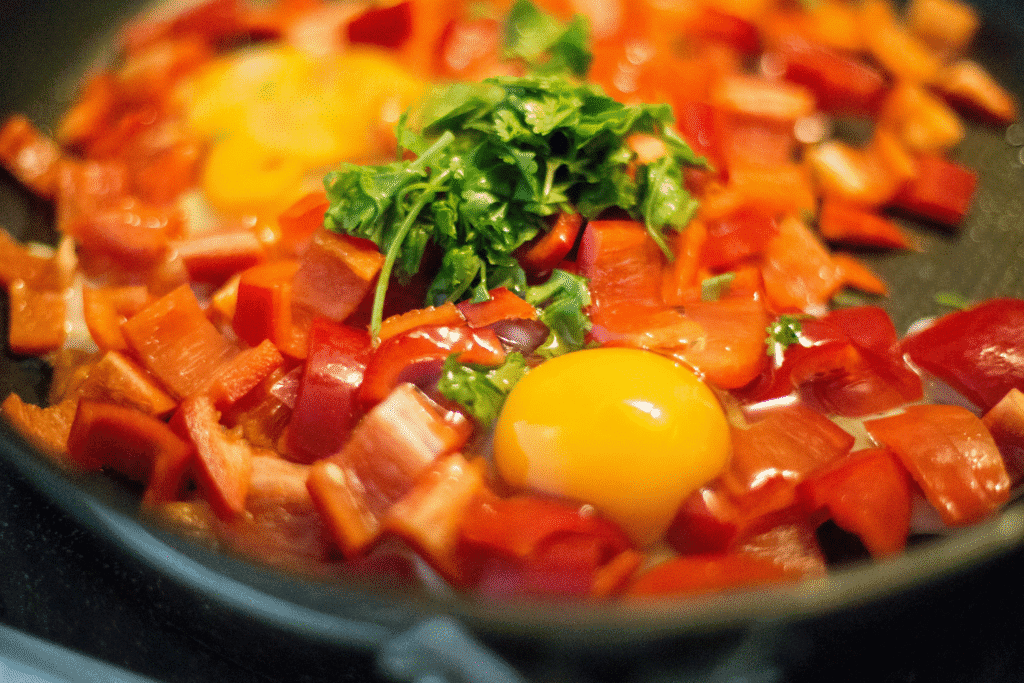 eggs and veggie scramble