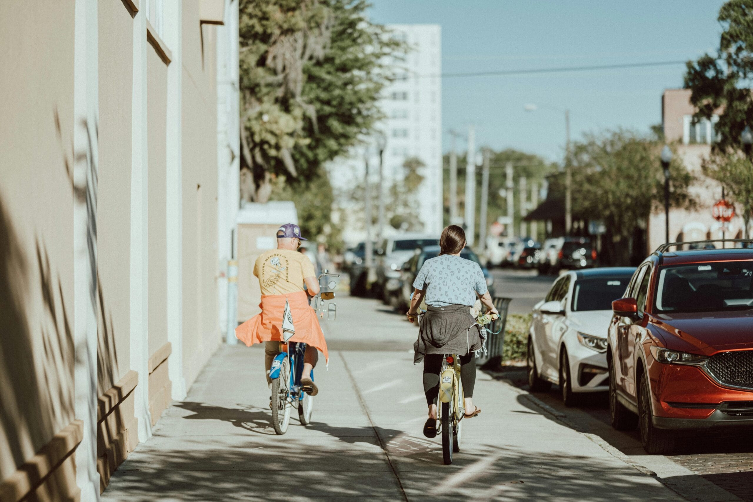 man and woman cycling outdoors as part of an active lifestyle
