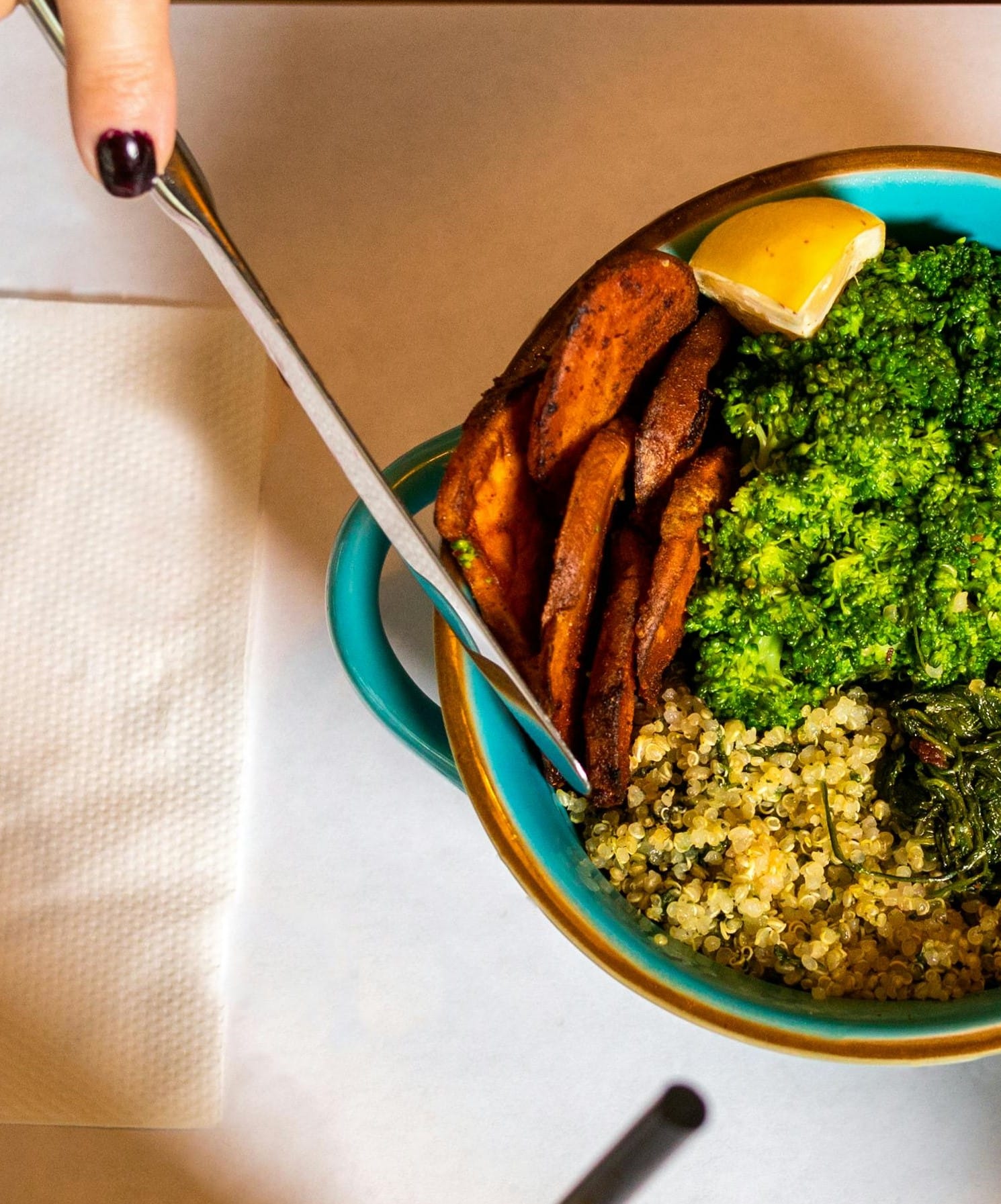 chicken and quinoa bowl