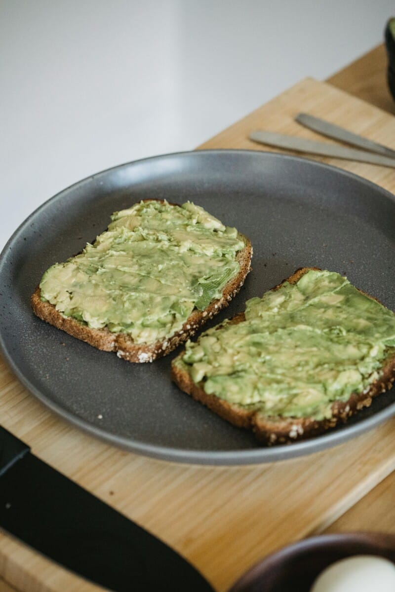 Chickpea and avocado toast – nutritious healthy snack recipe packed with plant-based protein